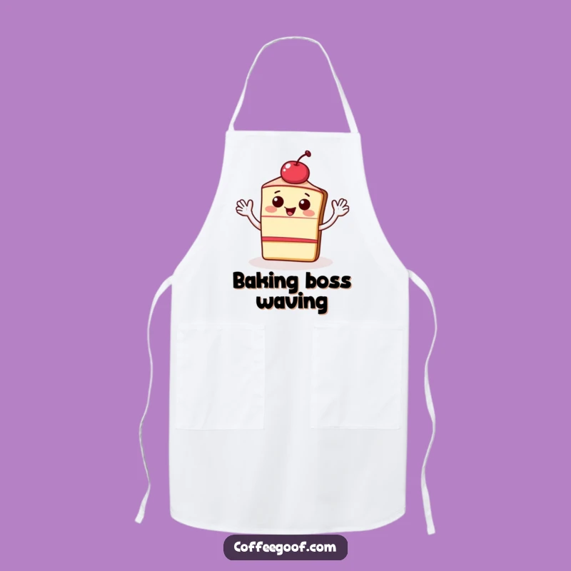 Funny Apron: Waving Cake Chef Design, Kitchen Fun, Ideal Funny Gift