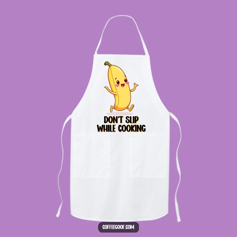 Funny Banana Peel Silly Walk Apron - Cook with Comic Flair!