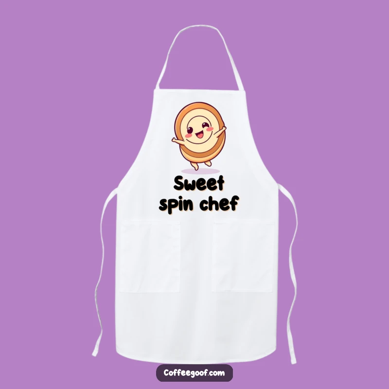 Funny Cinnamon Roll Spin Apron - Kitchen Fun for Sweet Bakers