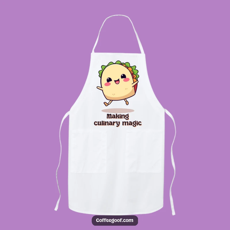 Funny Happy Taco Jig Apron: Kitchen Fiesta Fun, Cooking Humor, Hilarious Gift