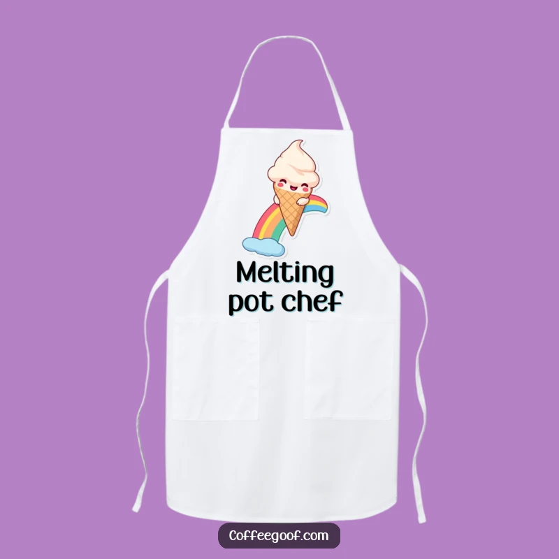 Funny Ice Cream Rainbow Apron: Bake with Sweet Style, Kitchen Fun, Amazing Gift