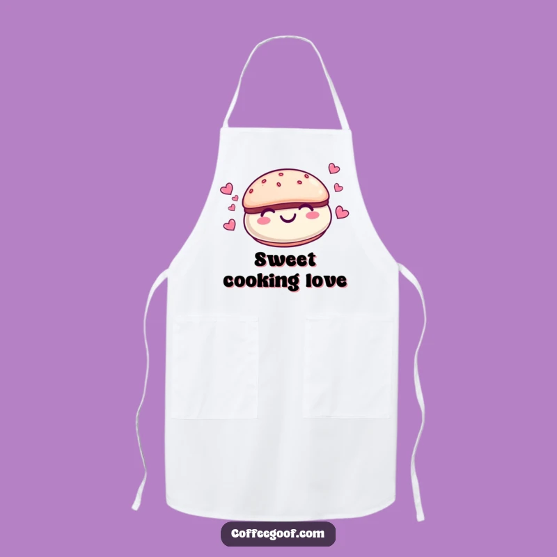 Funny Macaroon Hearts Apron - Cute Cartoon Baking Gift