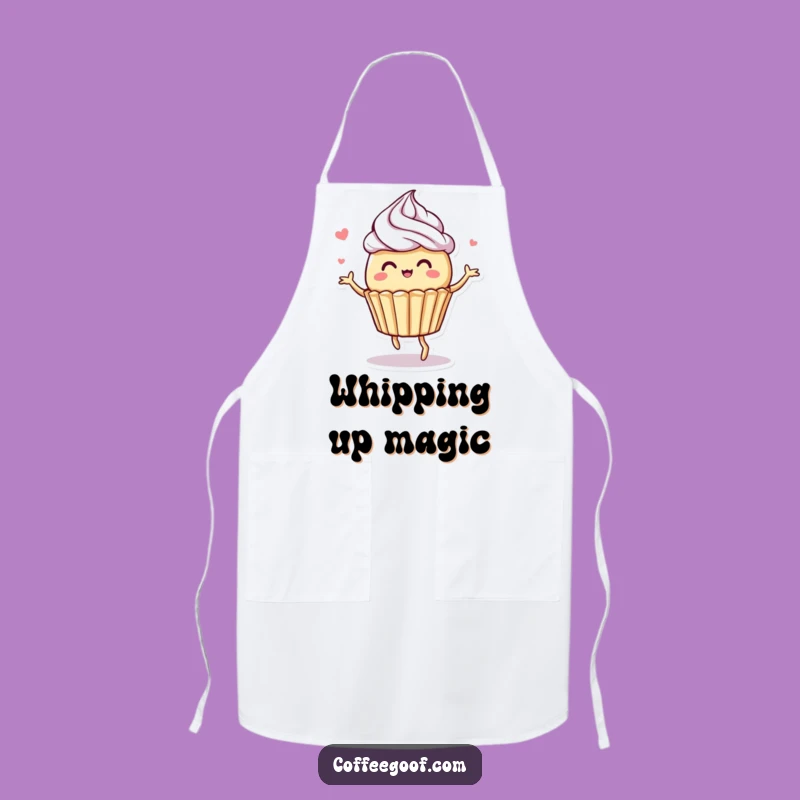 Funny Muffin Apron: Chef Dancing Frosting Design, Humorous Kitchen Gift