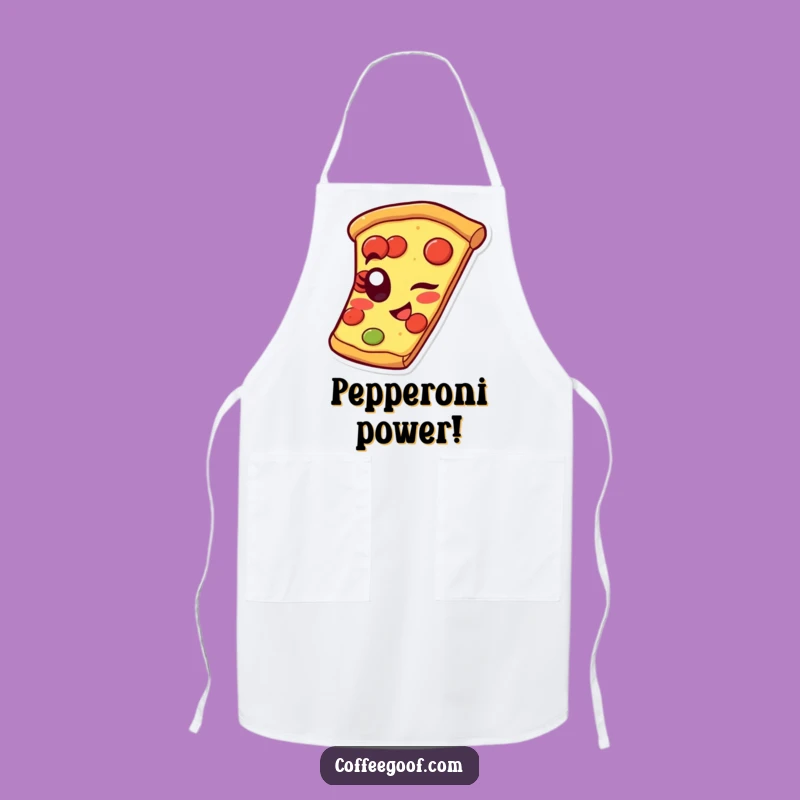Funny Pizza Slice Apron - Chef's Winky Eye Kitchen Accessory