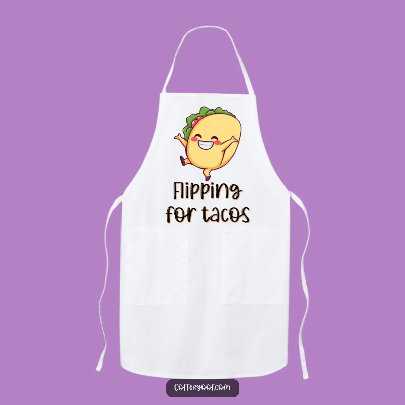Funny Taco Apron: Cartwheeling Character Kitchen Fun, Fiesta Cooking Accessory: A Great Funny Gift!