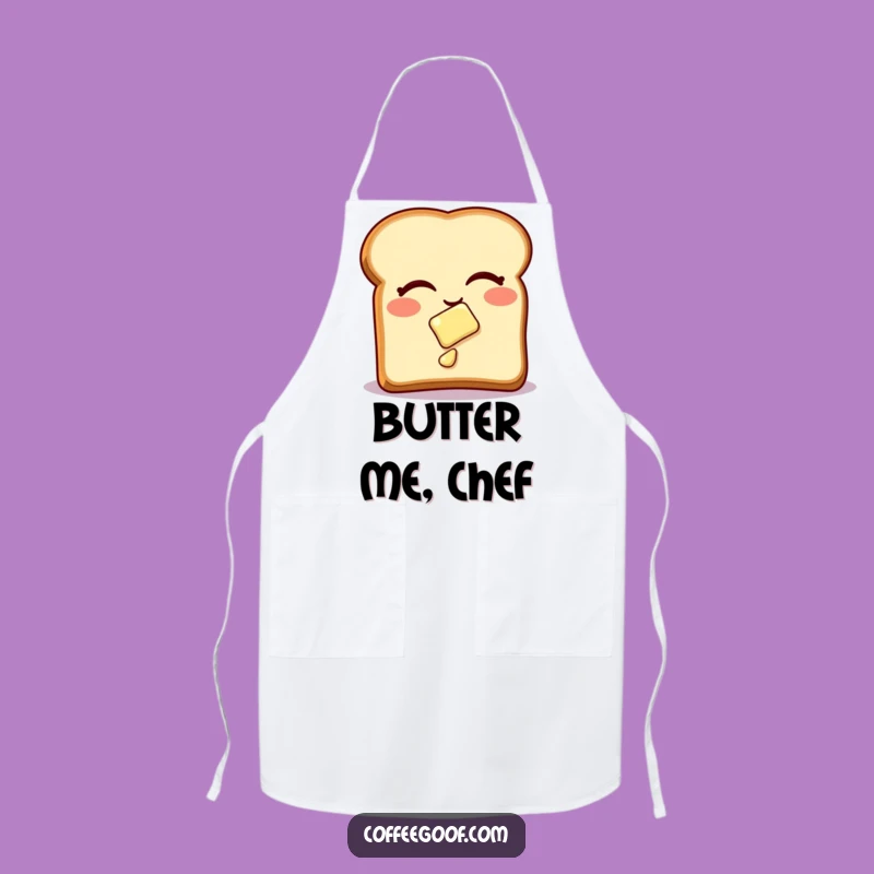 Funny Toast Apron: Winking Butter Slide for Kitchen Fun Funny Gift