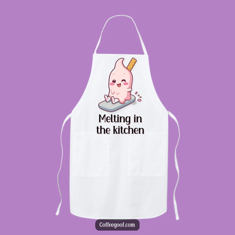 Funny Melting Ice Cream Apron: Cook Up Some Sweet, Hilarious Moments!