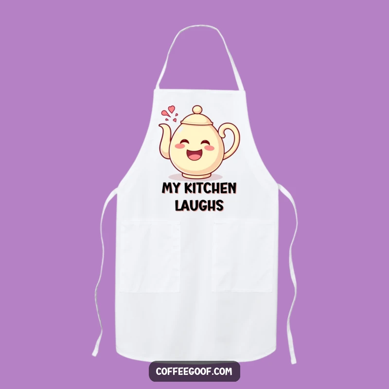 Funny Teapot Giggles Apron: Happy Character for Kitchen Merriment