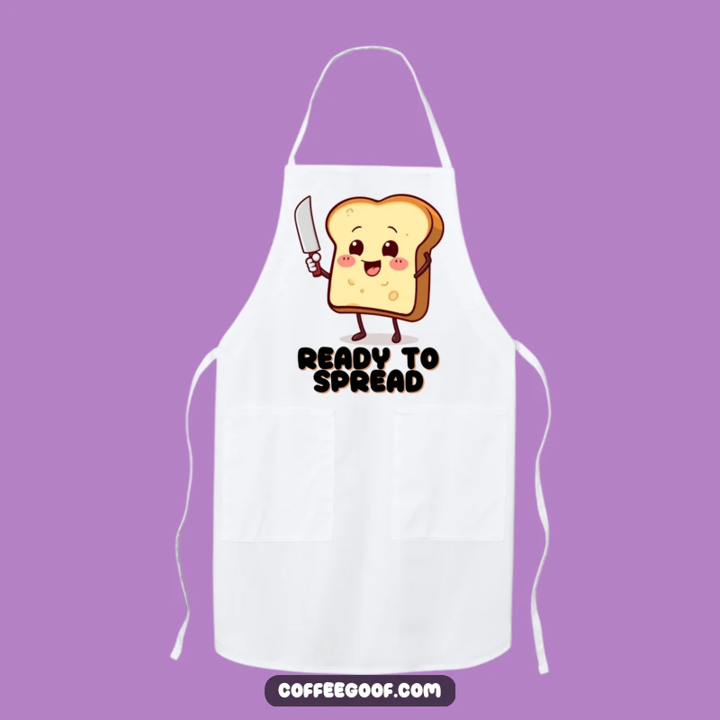 Funny Toast Butter Knife Apron - Hilarious Cartoon Chef Cooking Gift