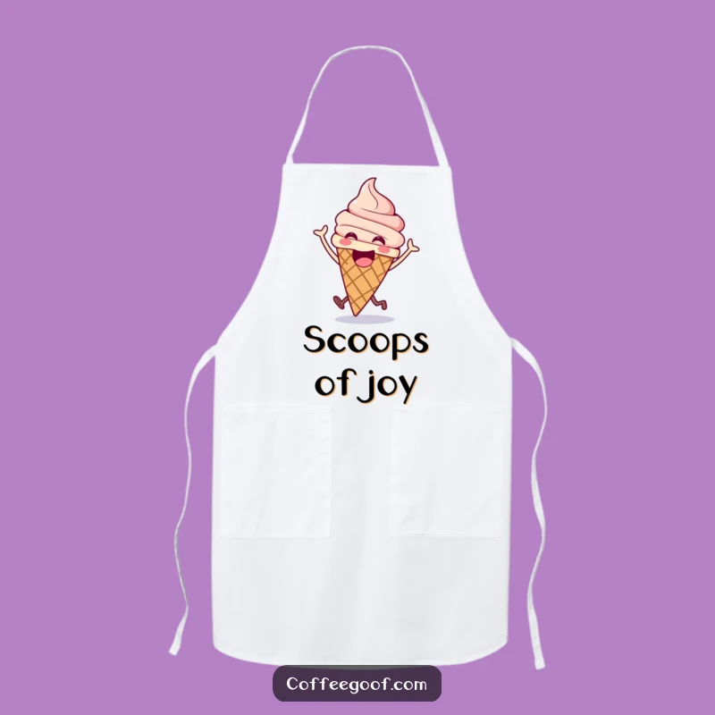 Funny Ice Cream Apron: Serve Up Fun with a Bouncing Cone