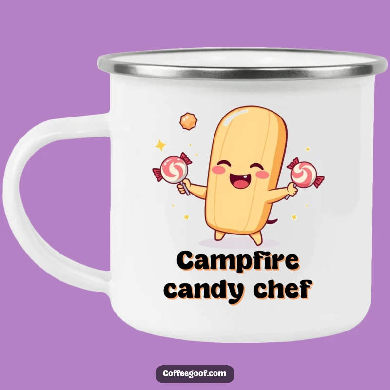 Durable Funny Baguette Juggling Candy Camping Mug: Sweet Adventures Await!