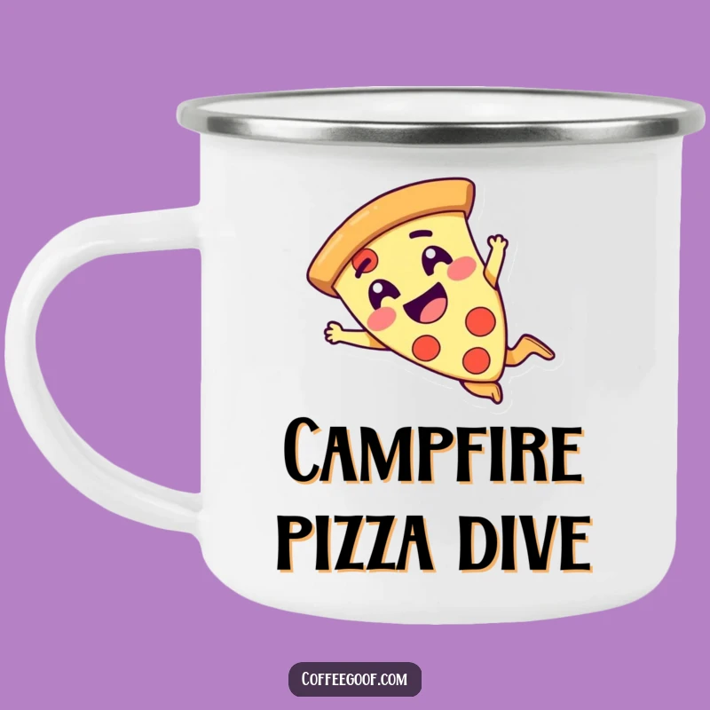 Durable Funny Pizza Dive Camping Mug - Hilarious Companion for Outdoor Meals