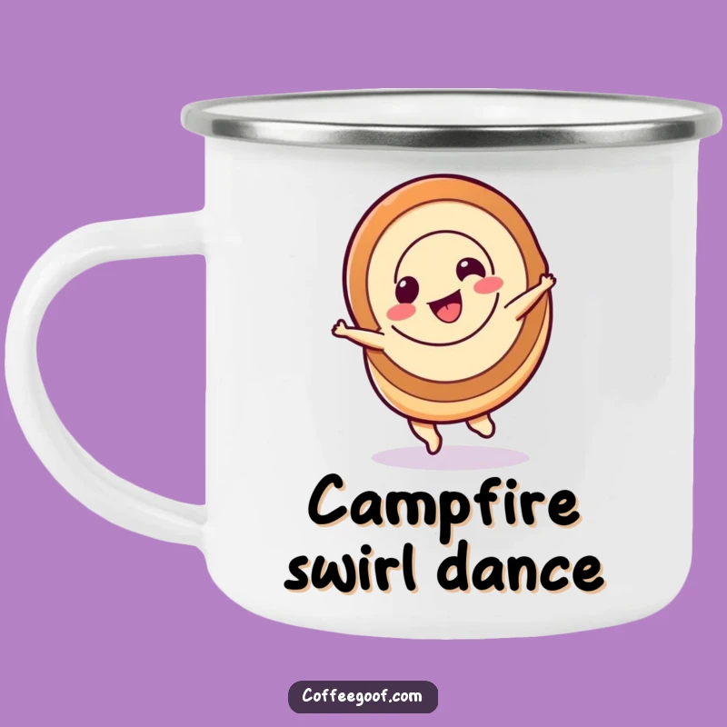 Funny Cinnamon Roll Spin Camping Mug - Sweet Sipper for Outdoor Adventures