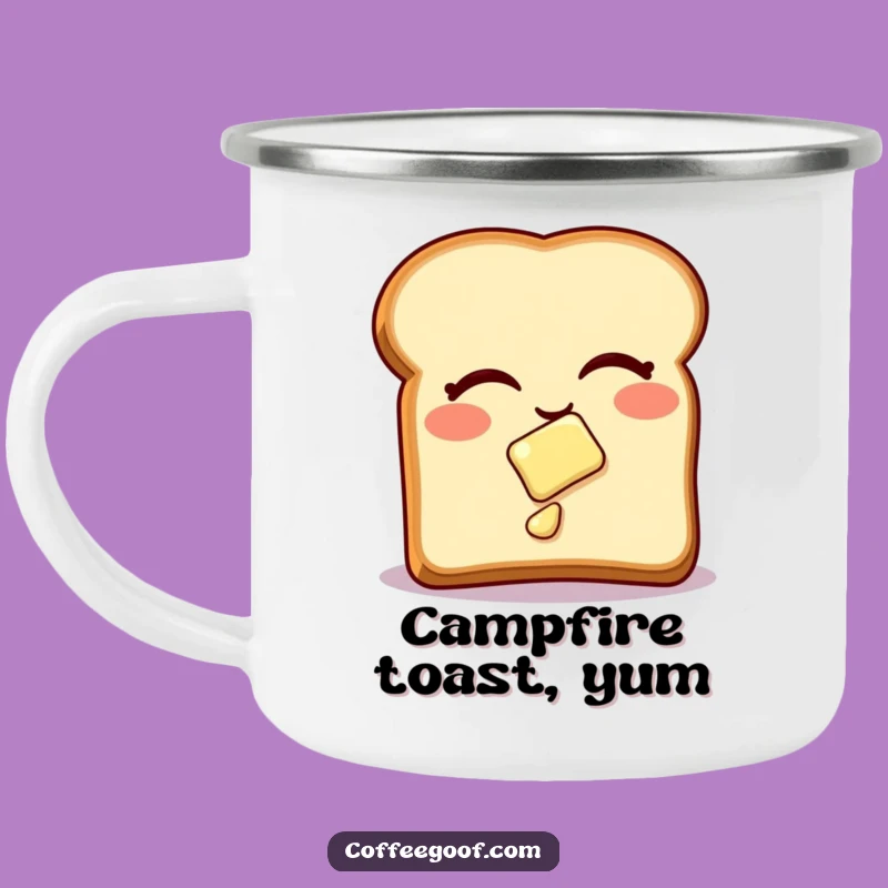 Funny Toast Camping Mug: Winking Butter for Outdoor Laughs Funny Gift