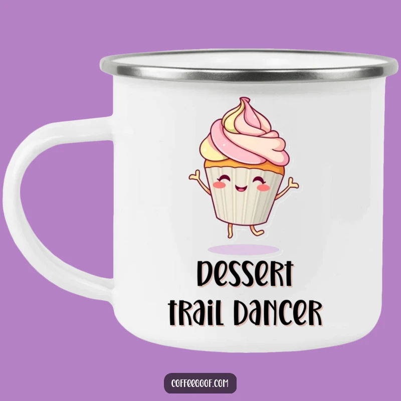 Durable Funny Dancing Cupcake Camping Mug - Hilarious Treat for Outdoor Adventures