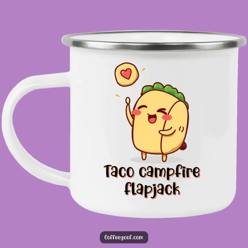 Durable Funny Taco Pancake Camping Mug - Hilarious Companion for Outdoor Meals