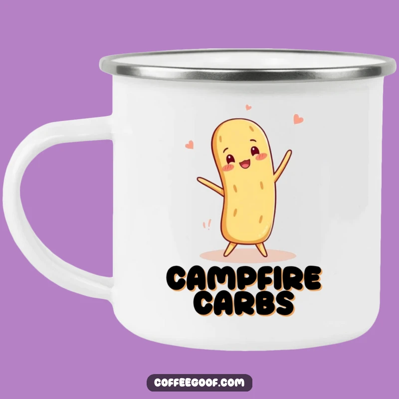 Funny Baguette Balance Camping Mug: Adventure Fuelled by Laughs, Perfect Gift
