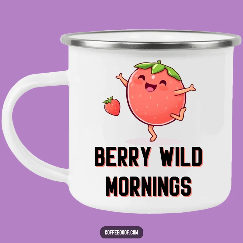 Funny Strawberry Cartwheel Camping Mug - Outdoor Glee, Perfect Funny Gift