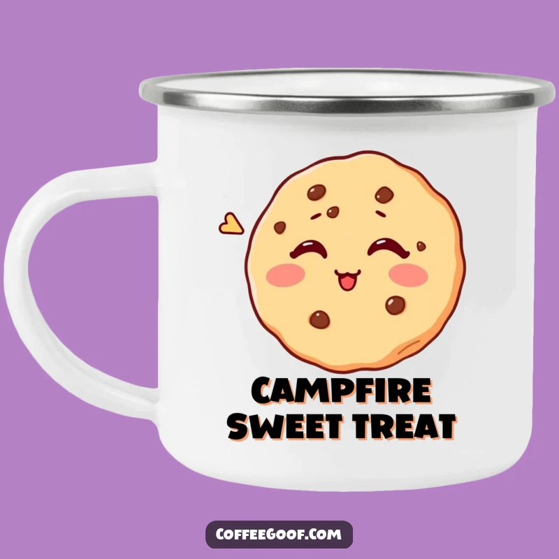 Funny Winking Cookie Camping Mug - Sip with a Cheeky Wink!