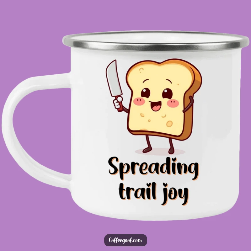 Funny Toast Butter Knife Camping Mug - Rugged Cartoon Adventure Gift