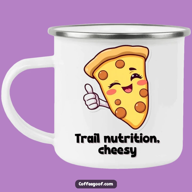 Funny Pizza Camping Mug: Your Cheesy Companion for Outdoor Adventures