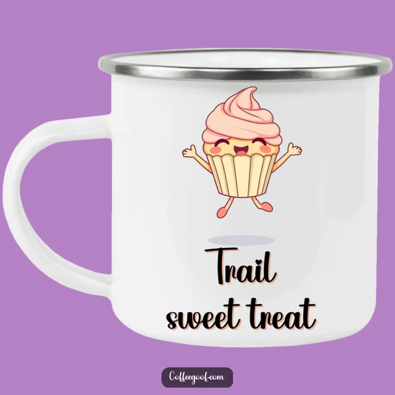 Funny Cupcake Jump Camping Mug: Sweet Adventures Await, Perfect Gift