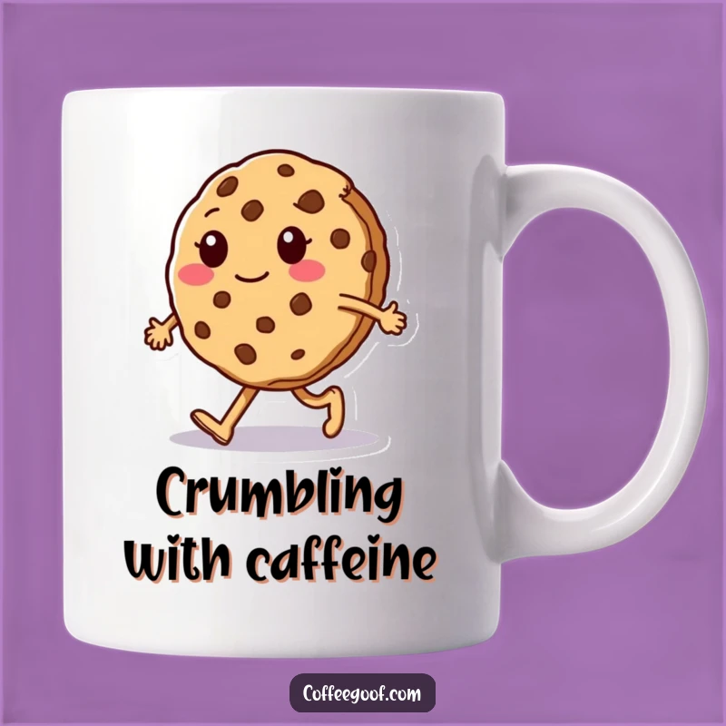 Funny Cookie Walk Mug: Sentient Character Design, Quirky Gift