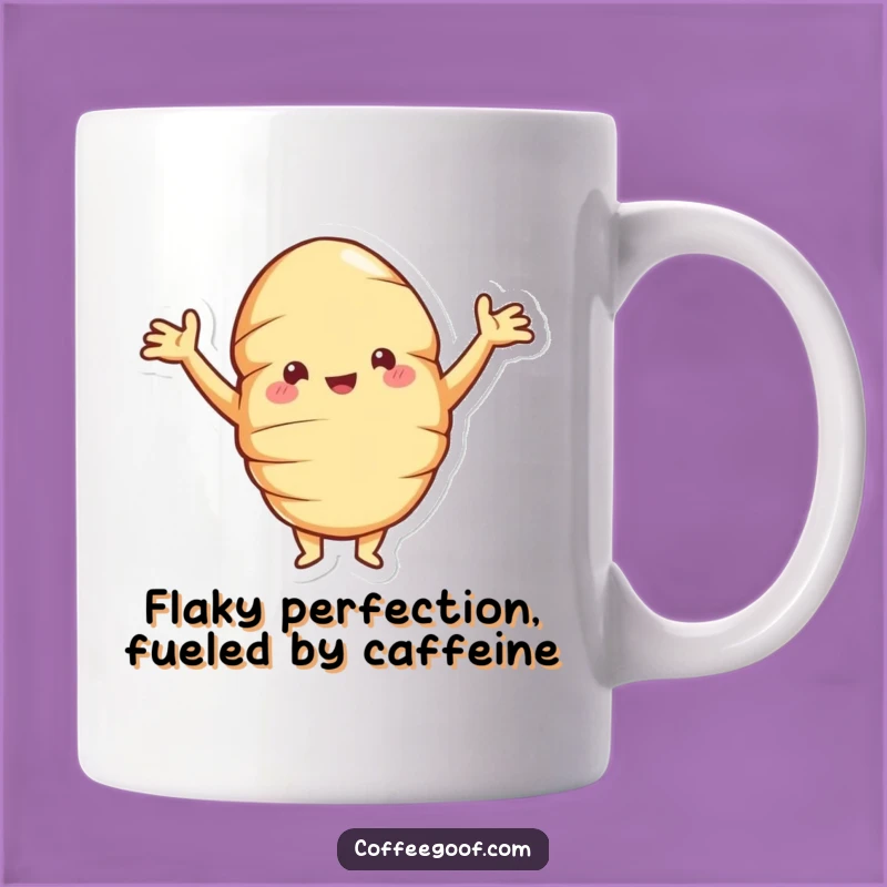 Funny Croissant Mug: Jolly Pastry Gift for Breakfast Lovers