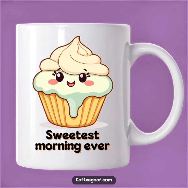 Funny Dancing Cupcake Mug - Melting Frosting Joyful Treat Gift
