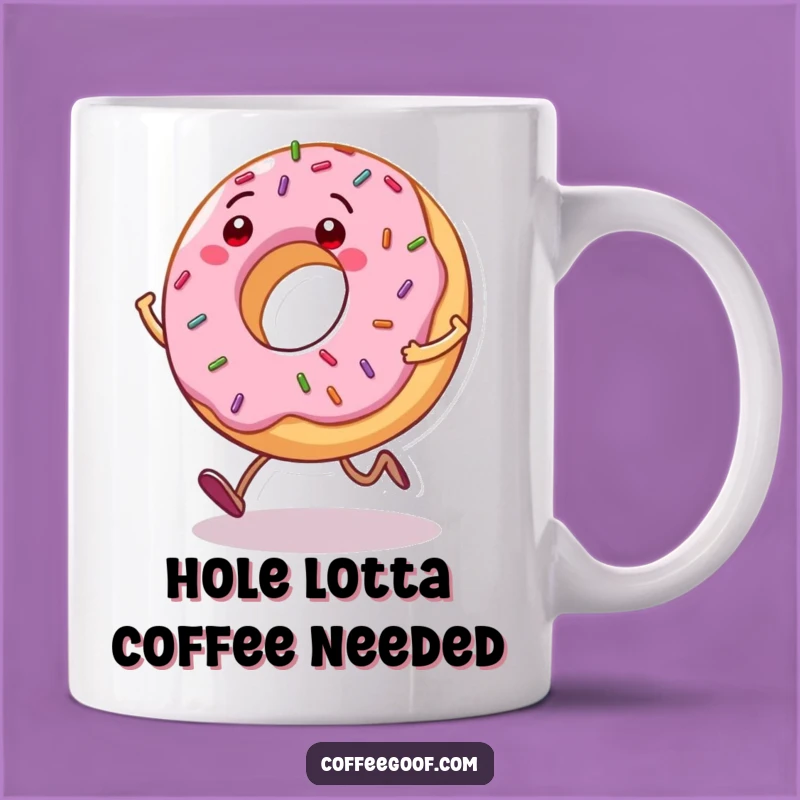 Funny Donut Mug: Grinning Character, Perfect Humorous Gift for Sweet Treat Lovers