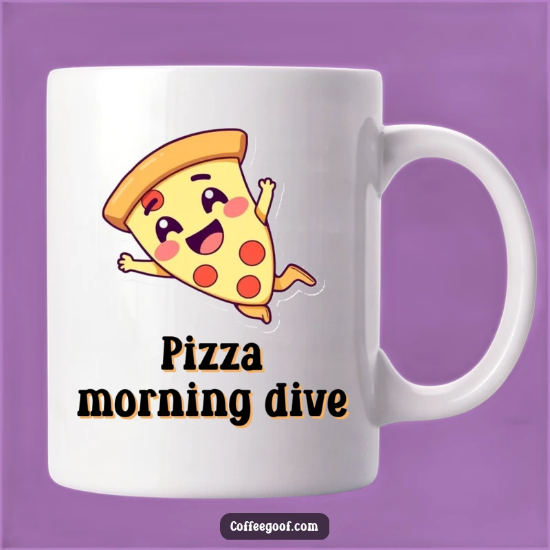 Funny Pizza Dive Mug - Hilarious Foodie Gift for Pizza Lovers