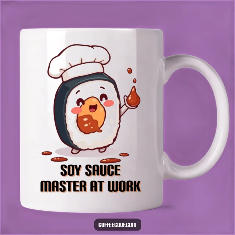Funny Sushi Chef Roll Juggling Soy Sauce Mug - Hilarious Gift for Foodies