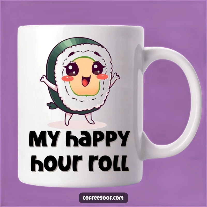 Funny Sushi Mug: Dancing Character, Delightfully Humorous, The Perfect Funny Gift!
