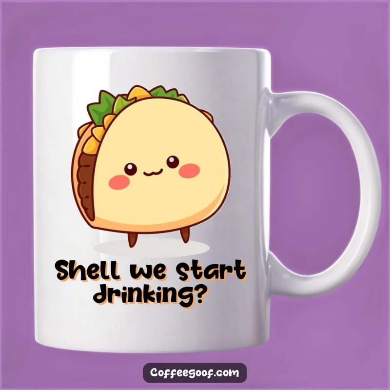 Funny Taco Mug: Cheerful Wiggling Taco Character, Perfect Humorous Gift Idea