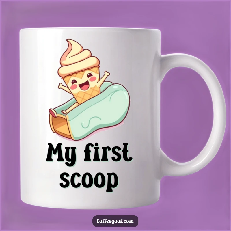 Funny Ice Cream Cone Slide Mug - A Cool Treat for a Hilarious Gift!