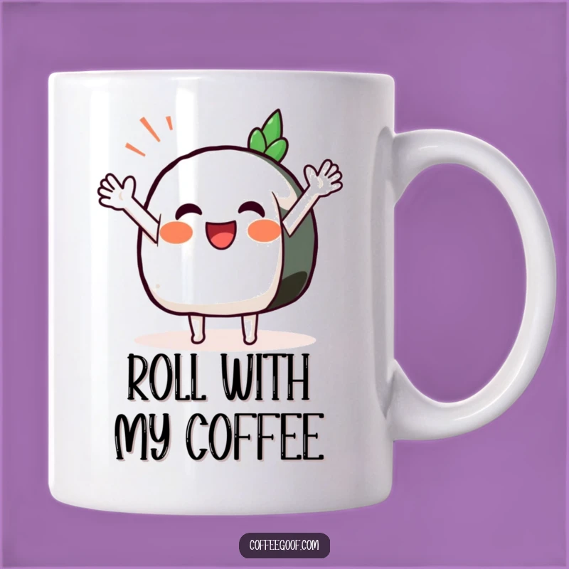 Funny Sushi Wave Mug: Say Hello to Delicious Humor, Perfect Gift