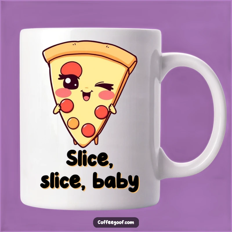 Funny Pizza Mug: Giggling Slice Character, Perfect Humorous Gift for Pizza Lovers