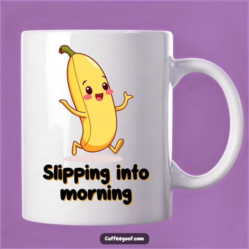 Funny Banana Peel Silly Walk Mug - Slip into Laughter!