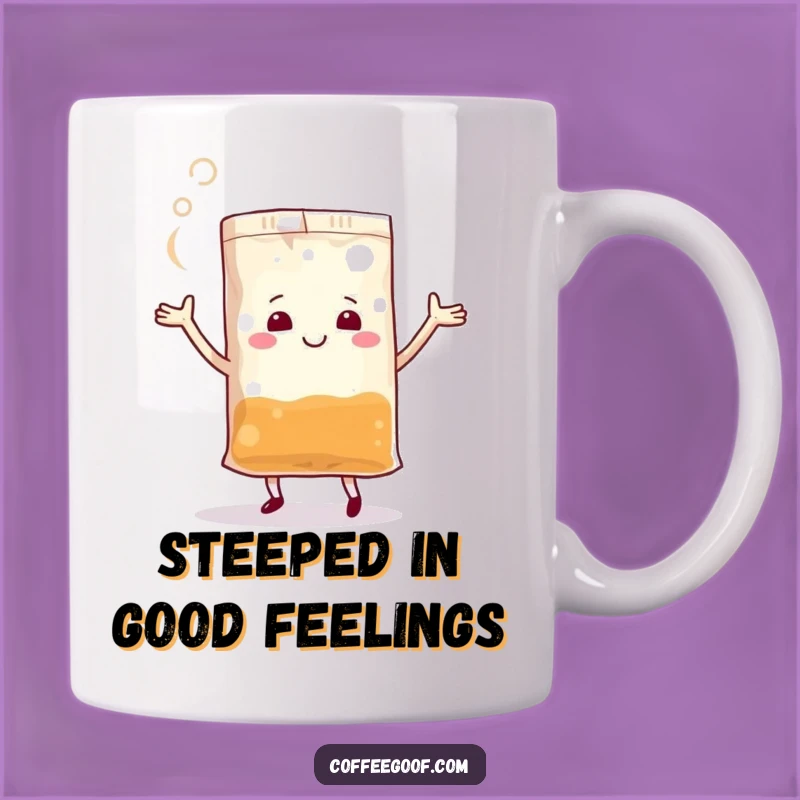Funny Dancing Teabag Mug: A Steamy Sip of Joyful Brew, Perfect Gift