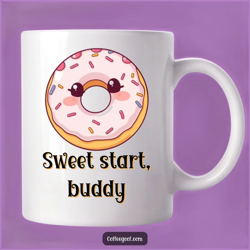 Funny Donut Mug: Smiling Sprinkles Bounce for a Deliciously Funny Gift
