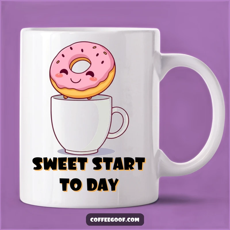 Funny Donut Leap Mug - Hilarious Breakfast Treat for Coffee Lovers