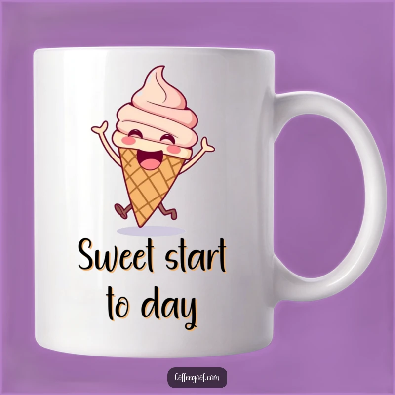Funny Ice Cream Mug: Excited Cone Gift for Sweet Treat Lovers