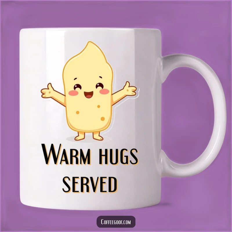 Funny Scone Character Mug: Warm Embrace, Cozy Gift for Comfort Seekers
