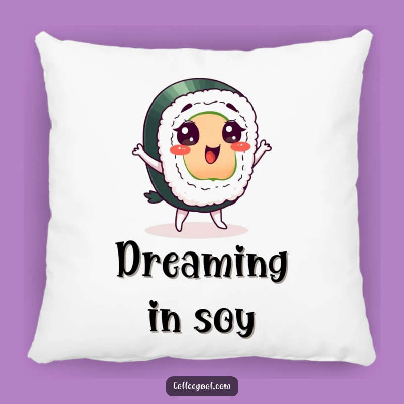 Funny Sushi Pillow: Dancing Character Comfort, Cozy & Playful, An Adorable Funny Gift!