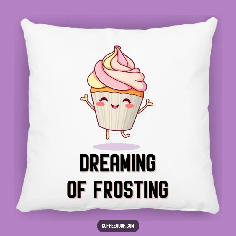 Comfy Funny Dancing Cupcake Pillow - Hilarious Decor for Sweet Spaces
