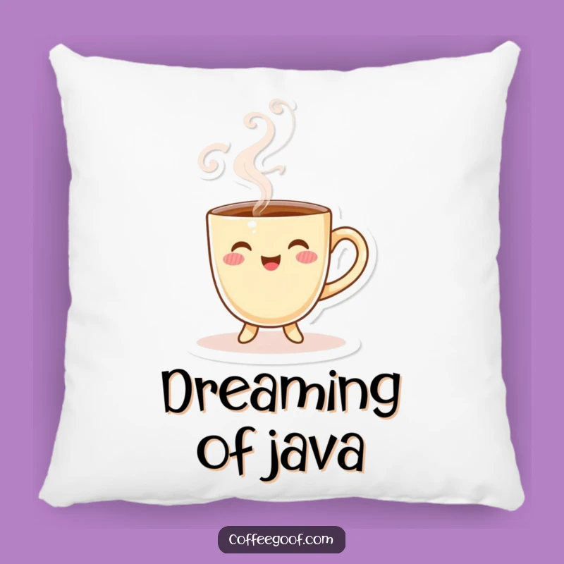 Funny Coffee Cup Pillow: Cozy Steam Character, Comfy and Hilarious Home Accent Gift