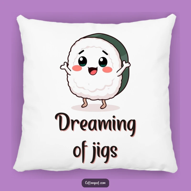 Funny Pillow: Dancing Sushi Design, Soft Cushion, Perfect Funny Gift for Comfort