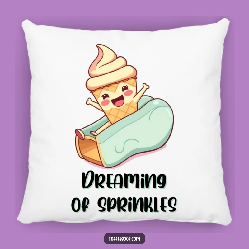 Funny Ice Cream Cone Pillow - Sweet Comfort with a Joyful Slide!
