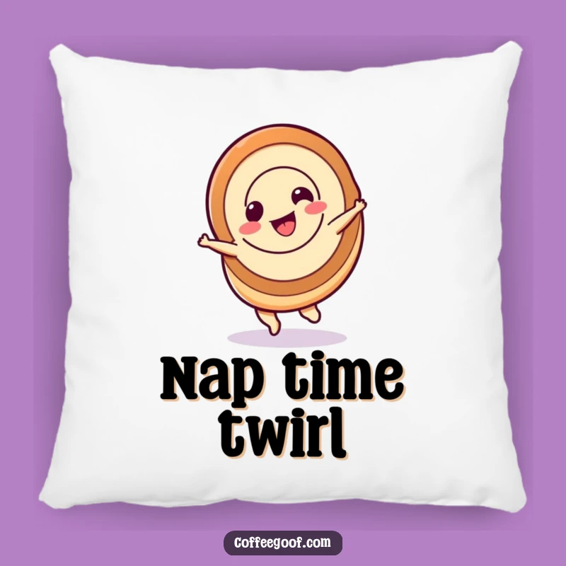 Funny Cinnamon Roll Spin Pillow - Soft Comfort with Playful Pastry Art
