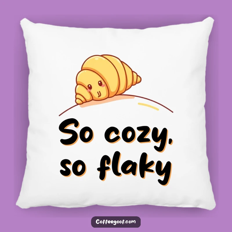 Funny Croissant Hill Roll Pillow: Cozy Pastry Comfort, Adorable Funny Gift